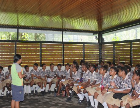 Grade 5's have lessons at Nature Park